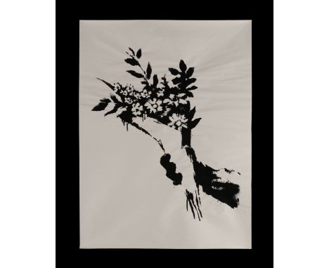 BANKSY - GDP Flower Thrower, 2019 - "GDP Flower Thrower" by Banksy, b. 1974 -In 2019, Banksy opened a unique homewares store 