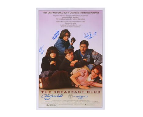 BREAKFAST CLUB, THE (1985) - Cast-Autographed Poster - A cast-autographed commercial poster from the promotion of John Hughes