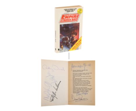 STAR WARS: THE EMPIRE STRIKES BACK: DONALD F. GLUT BOOK (1980) - Cast-Autographed Novel - A novel based on George Lucas' Star