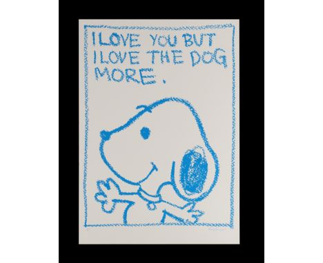 RHYS BROWN - I Love You But I Love The Dog More (White and Blue), 2020 - "I Love You But I Love The Dog More" by Rhys Brown, 