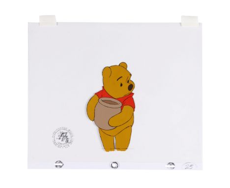 WINNIE THE POOH AND A DAY FOR EEYORE (1983) - Winnie The Pooh Holding "Hunny" Pot Original Production Cel - An original produ