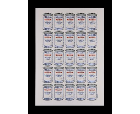 BANKSY - Tesco's Soup Cans Print, 2007 - A "Tesco's Soup Cans" print by Banksy, b. 1974? -This piece is an imitation of Andy 