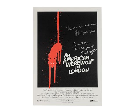 AN AMERICAN WEREWOLF IN LONDON (1981) - David Naughton and Griffin Dunne Autographed Limited Edition Vice Press Print - A lim