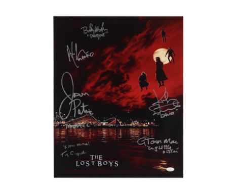 LOST BOYS, THE (1987) - Cast-Autographed Poster - A cast-autographed poster from Joel Schumacher's comedy horror film The Los