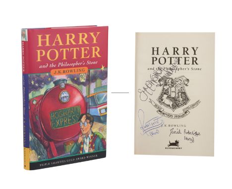 HARRY POTTER AND THE PHILOSOPHER'S STONE (2001) - Daniel Radcliffe, Emma Watson and Rupert Grint Autographed Book - A copy of