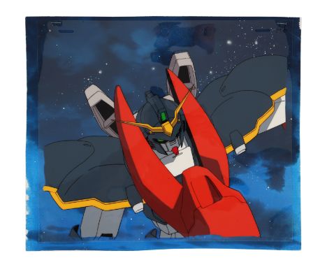 GUNDAM FRANCHISE (1979-PRESENT) - Deathscythe Hell Original Production Cel and Hand-Painted Background - An original producti