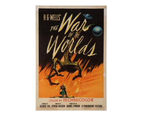WAR OF THE WORLDS (1953) - US One-Sheet Poster, 1953 - Linen-Backed - This classic 1953 adaptation of H. G. Wells' sci-fi nov