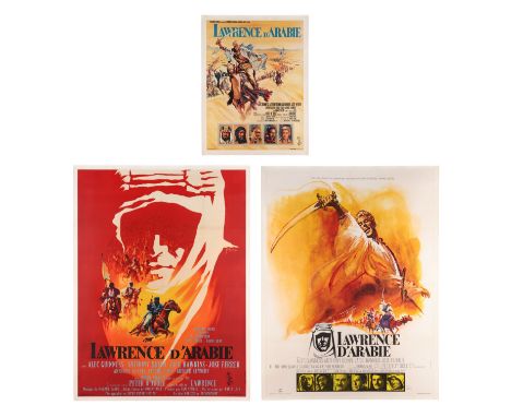 LAWRENCE OF ARABIA (1962) - Three French Posters, 1963 (First Release)  and 1971 - Linen-Backed - Three French posters for Da
