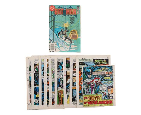 BATMAN COMICS - DC Comics No. 341 with Adrienne Roy Hand-Coloured "The Ghost of Wayne Manor" Interior Colour Guides - A Batma