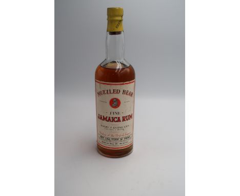 A bottle of Muzzled Bear Fine Jamaica Rum - Rigby &amp; Evans Ltd - not less than 70% proof - sealed, level below shoulder