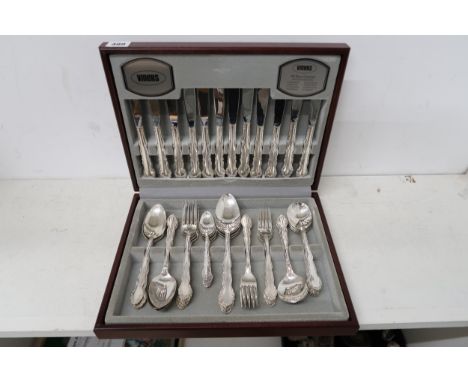 A Viners six person cutlery set - one large fork missing 