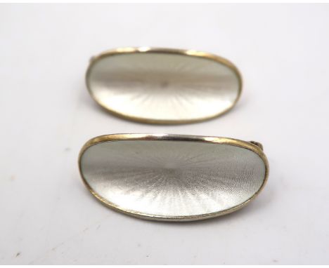 A pair of David Andersen - Norway silver gilt and enamel clip earrings 