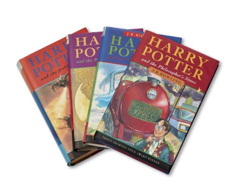 Rowling, J.K., four Harry Potter books, each signed by the author, comprising:Harry Potter and the Philosopher's Stone, first