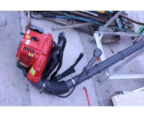 A PETROL ENGINE BACK PACK LEAF BLOWER