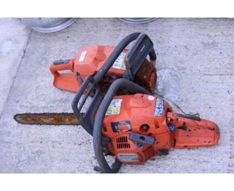 A HUSQVARNA 235 PETROL CHAINSAW AND A FURTHER HUSQVARNA CHAINSAW BODY