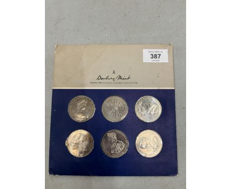 DANBURY MINT HM QUEEN ELIZABETH THE QUEEN MOTHER’S 80TH BIRTHDAY COLLECTION OF 5 COMMONWEALTH CROWNS , STRUCK BY THE ROYAL MI