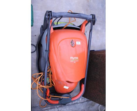 AN ELECTRIC FLYMO HOVER COMPACT 350 LAWN MOWER