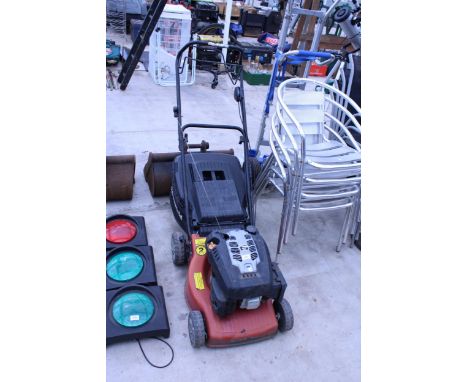 A MOUNTFIELD SP454 PETROL ENGINE ROTARY LAWN MOWER WITH GRASS BOX