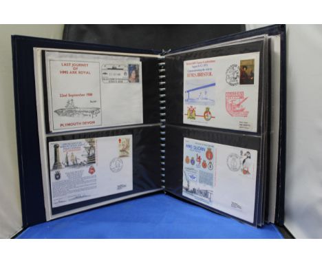AN ALBUM CONTAINING ROYAL NAVY FIRST DAY COVERS