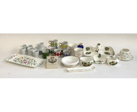 A quantity of ceramics to include Pillivuyt, Hammersley; pietra dura trinket box; Royal Worcester etc 