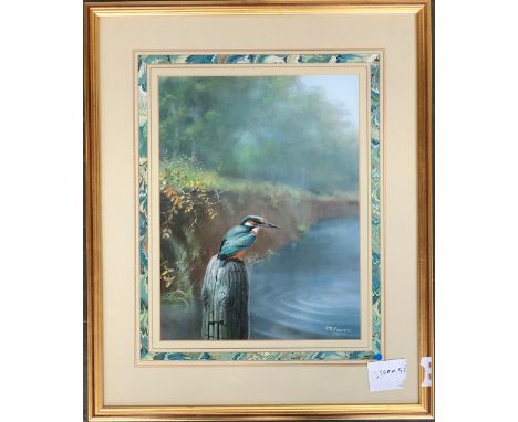 Peter R Fogarty (South African), 'Kingfisher', watercolour on paper, signed and dated '85, 32x25cm 