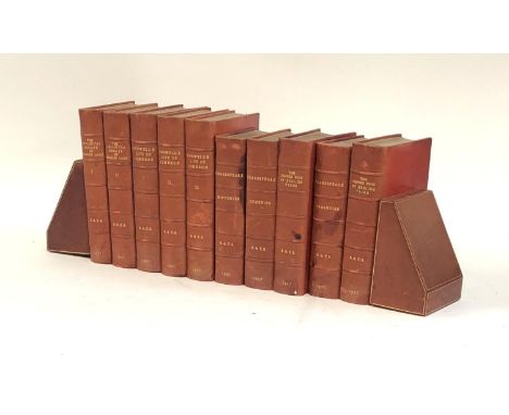 BUMPUS FULL LEATHER BINDINGS: ten vols. in superb bindings (full red calf). All stamped in gilt with ownership initials (R. &