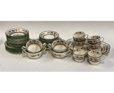 A Copeland Spode 'Chinese Rose' part tea service, approx. 44 pieces 