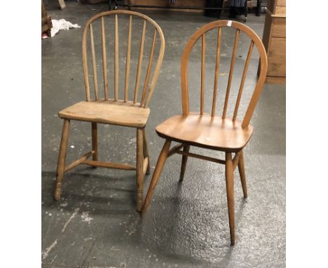 A 20th century West Country Windsor side chair; together with an Ercol hoop back chair (2) 