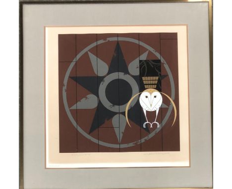 Charley Harper (American, 1922-2007), 'Hexit', serigraph, signed and numbered 907/1500, 40x40cm 