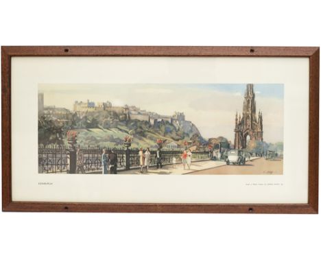 Carriage print EDINBURGH by Edwin Byatt from the LNER original Pre War series issued 1937-1939. In excellent condition and wa