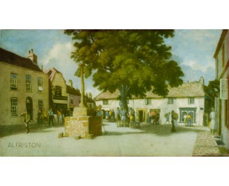 Carriage print ALFRISTON by Hesketh Hubbard from the Southern Railway Series. In very good condition, not framed, measures 17