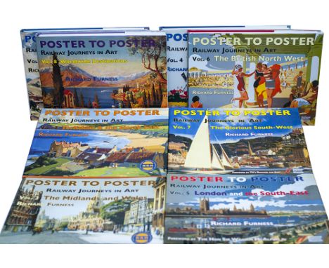 A set of 8 volumes of the Poster to Poster books by Richard Furness to include Volume 1. Scotland, Volume 2. Yorkshire and th