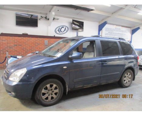 Make &amp; Model: Kia Sedona LS MPVDate of Reg: FX58 LYCColour: Bluecc: 2902MoT: 30-09-2021Fuel Type: DIESELMileage: 88kTrans