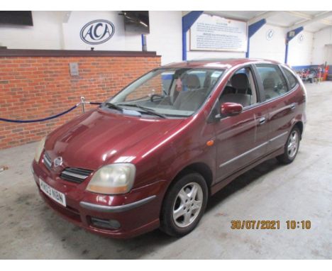 Make &amp; Model: Nissan Almero Tino SEDate of Reg: KM03 NBNColour: Redcc: 1769MoT: 29-05-2022Fuel Type: PETROLMileage: 77kTr