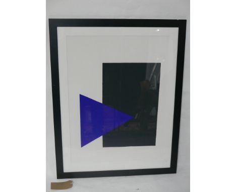 After Kasimir Malevich, screen print titled 'black rectangle and blue triangle', 71 x 53cm 