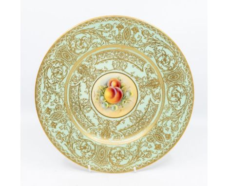 Royal Worcester signed fruit pattern plate