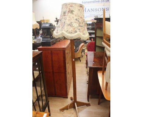 Art Decco light oak standard lamp