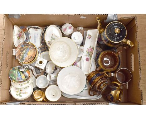 A collection of china wares to include Royal Crown Derby, Wedgwood, Coalport, other early 20th Century tea wares, along with 