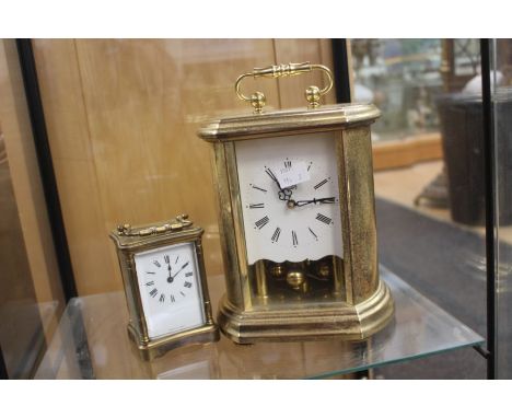 Early 20th Century Frnech brass carriage clock for Mappin &amp; Webb, West London, side glass panel missing a.f. along with b