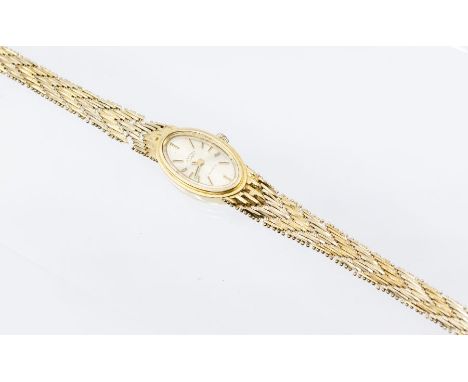 A 9ct gold Lady's Rotary watch with oval dial, total gross weight 23.74 grams, marked on clasp&nbsp;