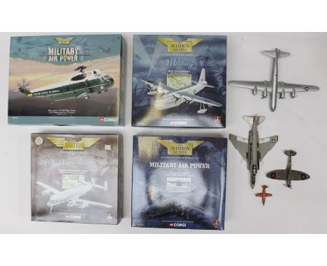 Corgi: A collection of four boxed Corgi Aviation Archive planes to comprise: AA33403, 47502, 48801 and 48401; together with f