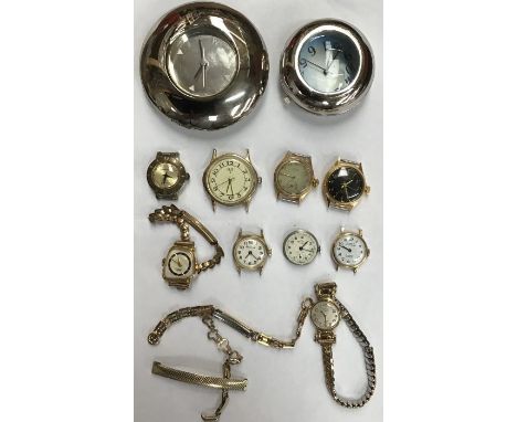 A collection of ladies vintage wristwatches to include a gold plated Rotary along with various watch faces and plated strap p