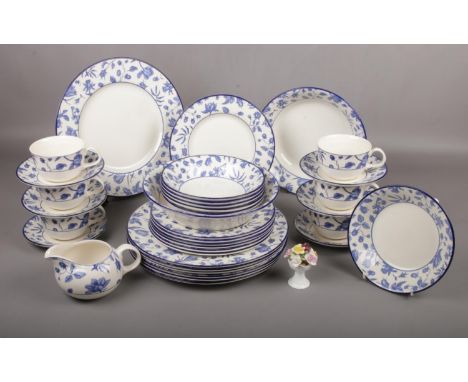 A collection of Royal Stafford ceramic dinner wares, plates, cups/saucers, jug, bowls to include Coalport posy.  