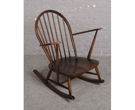 An Ercol spindle back rocking chair.  