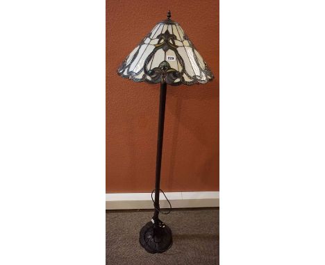 Tiffany Style Floor Lamp with Shade, fitted for electricity, 164cm high