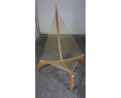 Jorgen Hovelskov for Christenson & Larson Copenhagen, A Fine Danish Harp Chair, circa 1968, framed in ash, (The Harp chair wo
