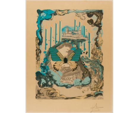 δ Salvador Dalí (1904-1989)Courtesan, from Papillons Anciennes (Field 77-1-D; M&amp;L 1493e)Lithograph printed in colours, 19