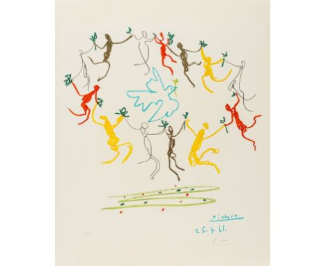 δ Pablo Picasso (1881-1973) after.Le Ronde de la JeunesseLithograph printed in colours, 1959, signed in pencil, numbered from