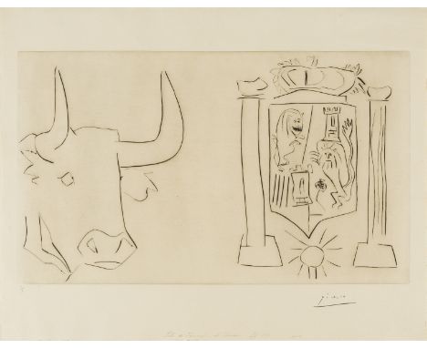 δ Pablo Picasso (1885-1971) Le Frère Mendiant Pl.1 (Bloch 876)The rare drypoint, 1959, signed in pencil numbered from the edi