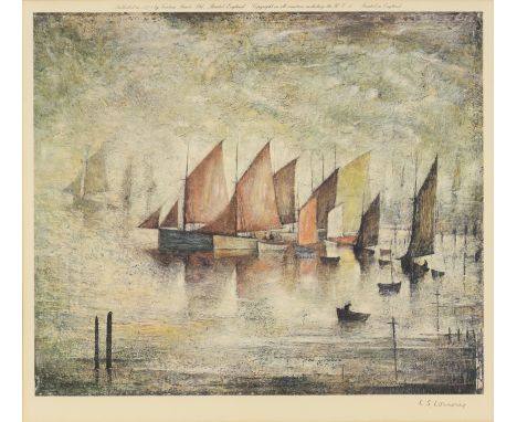 Laurence Stephen Lowry (British 1887-1976)/Sailing Boats/signed in pencil and with Guild stamp and code for edition number 57